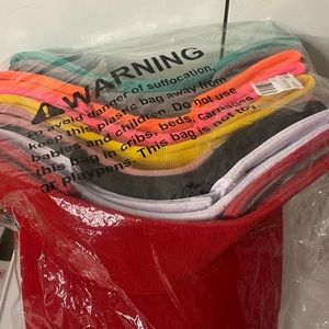 KIDS VISORS PKG of 9 NEW multicolored with Velcro adjustable back!